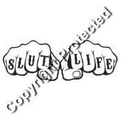 Slut Life Fists - OutlineBW