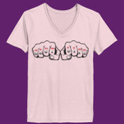 Slut Life Fists - Plain Color - Ladies ComfortSoft® V Neck T Shirt