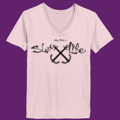Slut Life Any Port Sailor - Ladies ComfortSoft® V Neck T Shirt